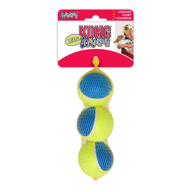 KONG Ultra Squeakair Ball 3 Pack 2.5" Medium