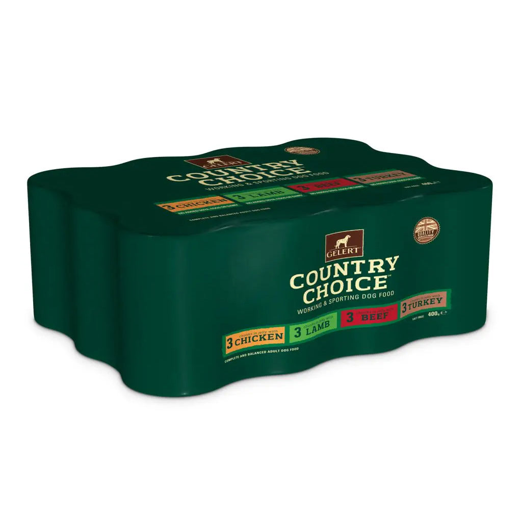 Gelert Country Choice Working Dog Variety Pack 12x400g