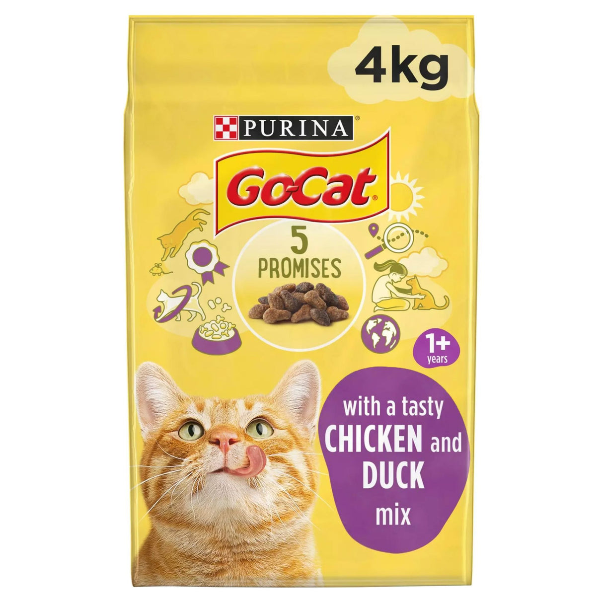 Go-Cat Adult Chicken and Duck Dry Cat Food 4kg