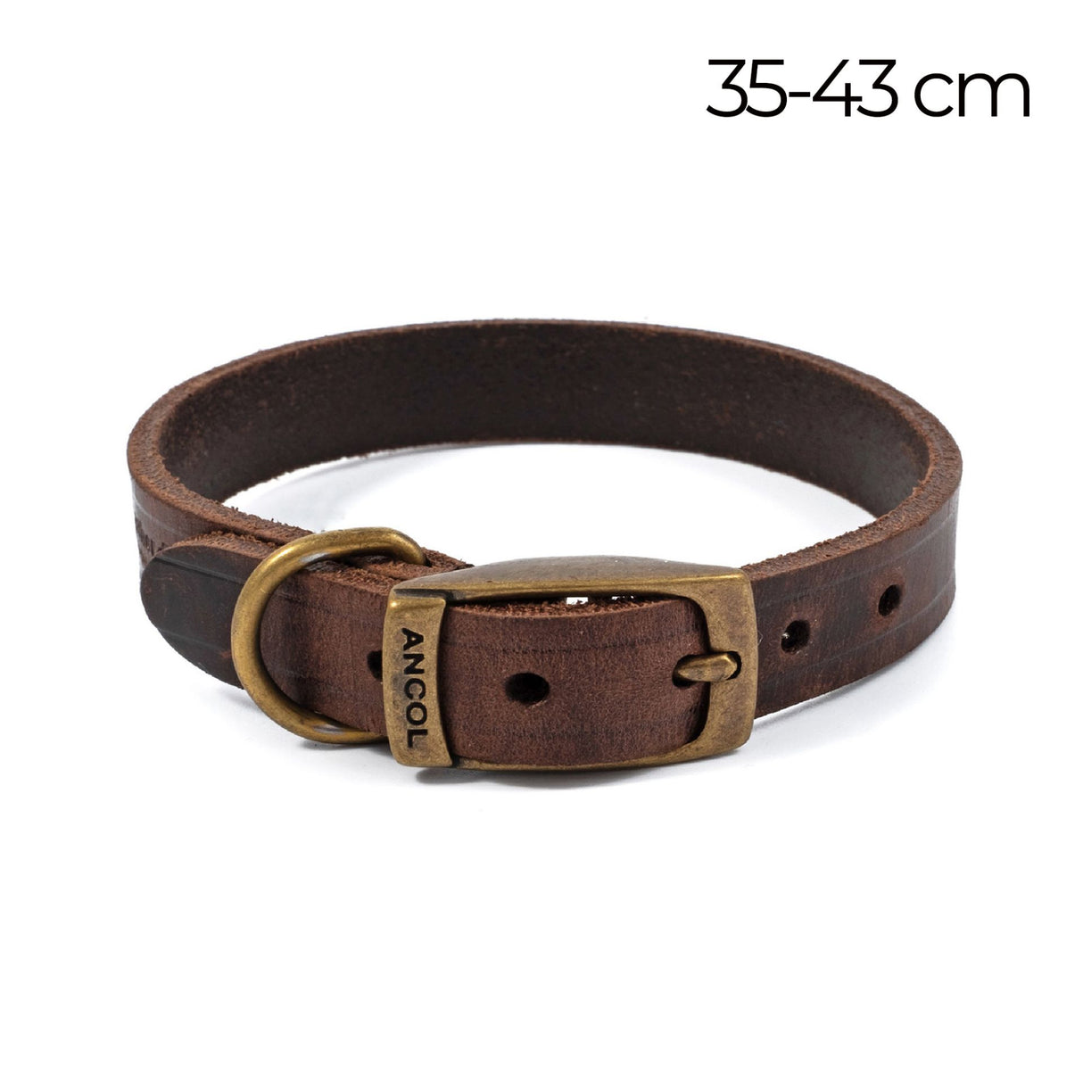 Heritage Latigo Leather Collar Havana 35-43cm Size 4