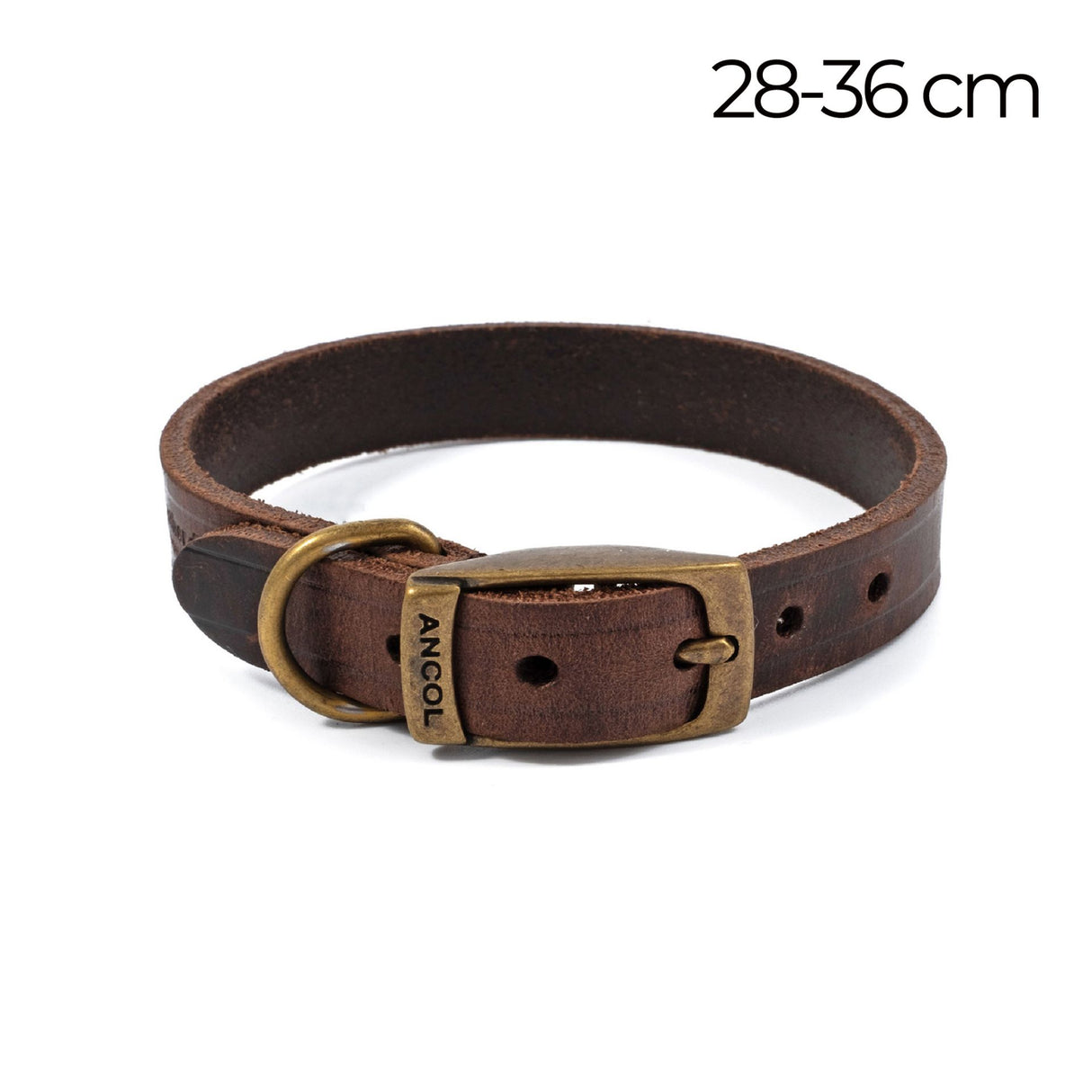 Heritage Latigo Leather Collar Havana 28-36cm Size 3