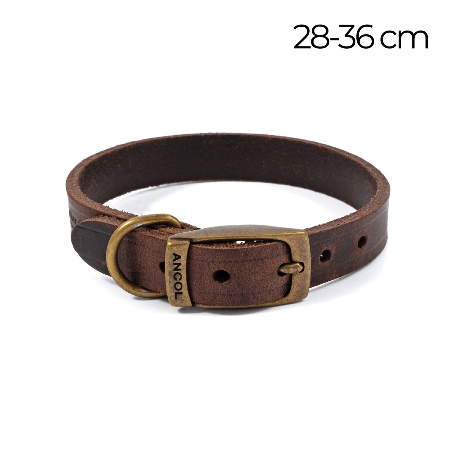Heritage Latigo Leather Collar Havana 28-36cm Size 3