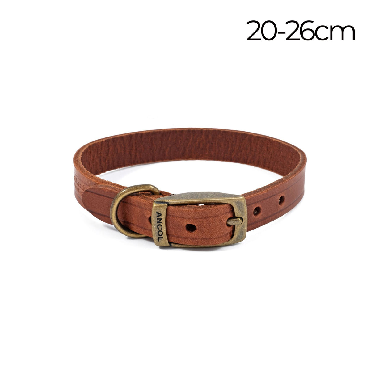 Heritage Latigo Leather Collar Chestnut 20-26cm Size 1