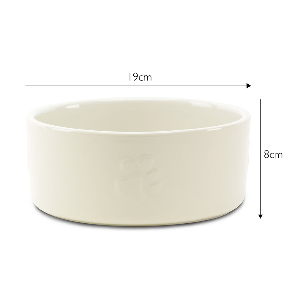 Scruffs Icon Food Bowl 19cm Cream