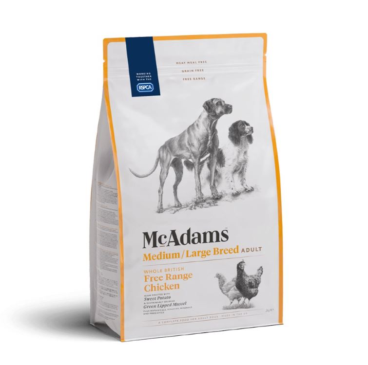 McAdams Medium/ Large Breed Free Range Chicken 10kg (2x5kg Medium Breed)