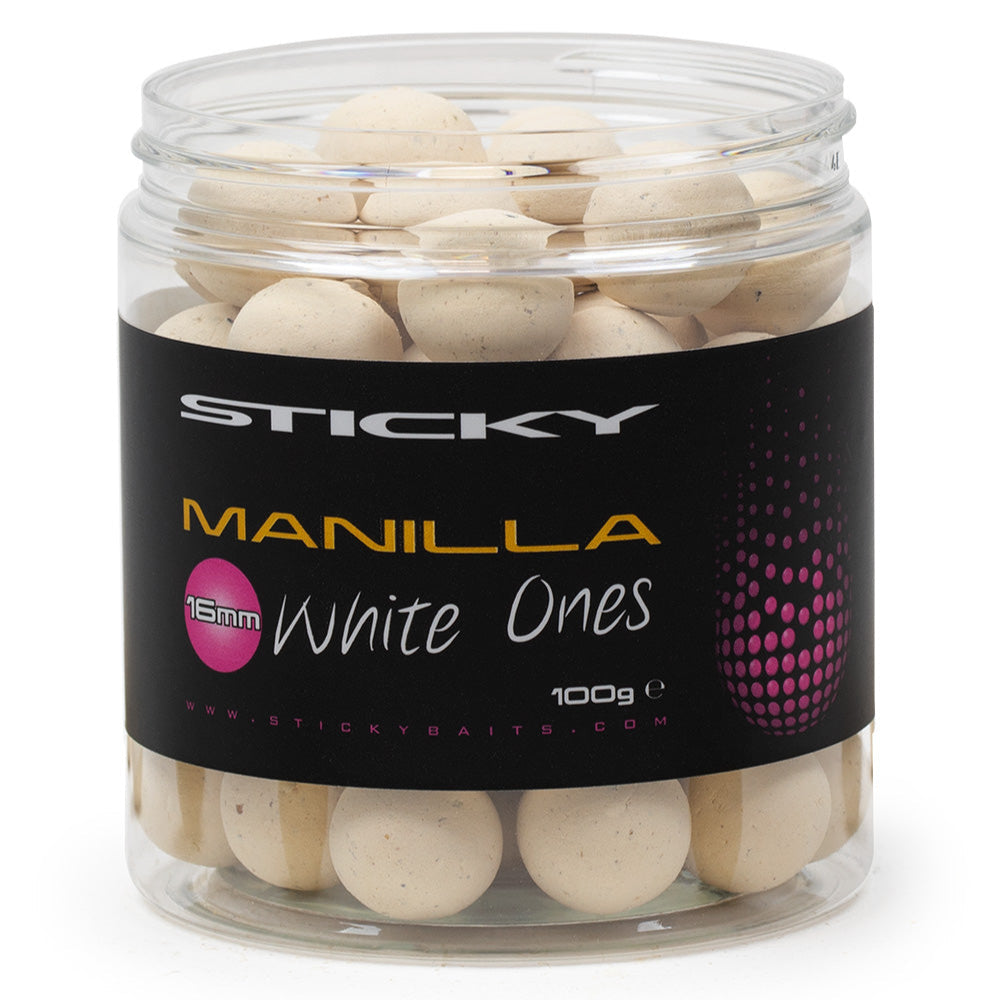 Sticky Baits Manilla White Ones Pop Ups 12mm 100g