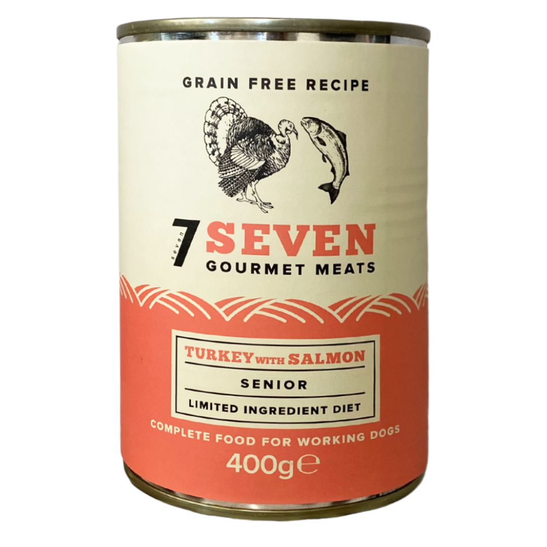 Seven Dog - Senior Turkey & Salmon Grain Free Tins 6x400g