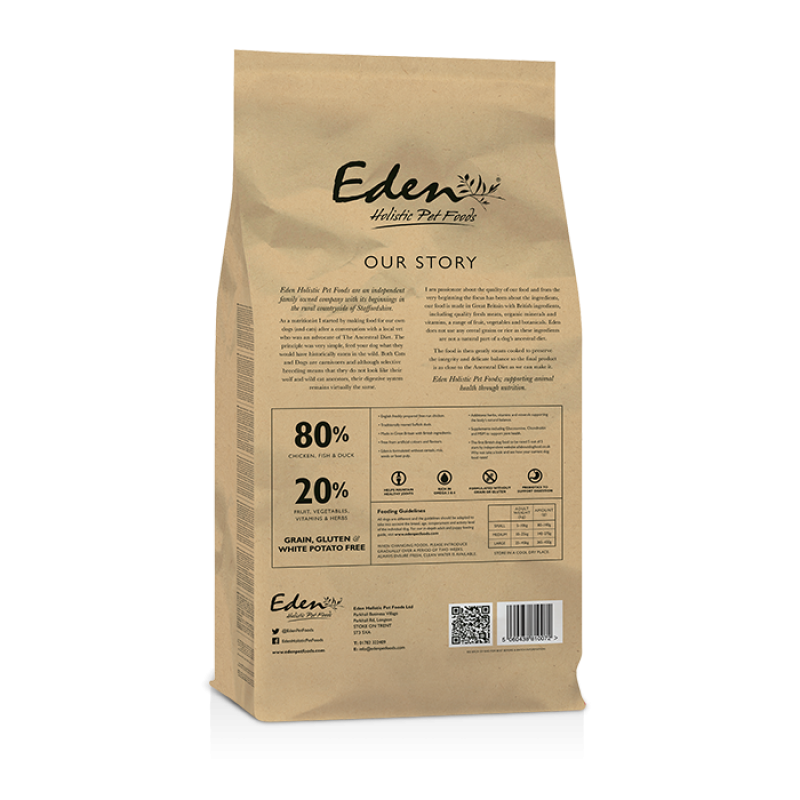 Eden Dog - 80/20 Original Cuisine Sporting & Working Dog Small Kibble 15kg