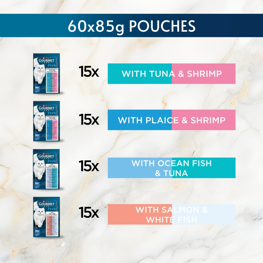 Gourmet Perle Ocean Collection Mini Fillets In Gravy 60x85g