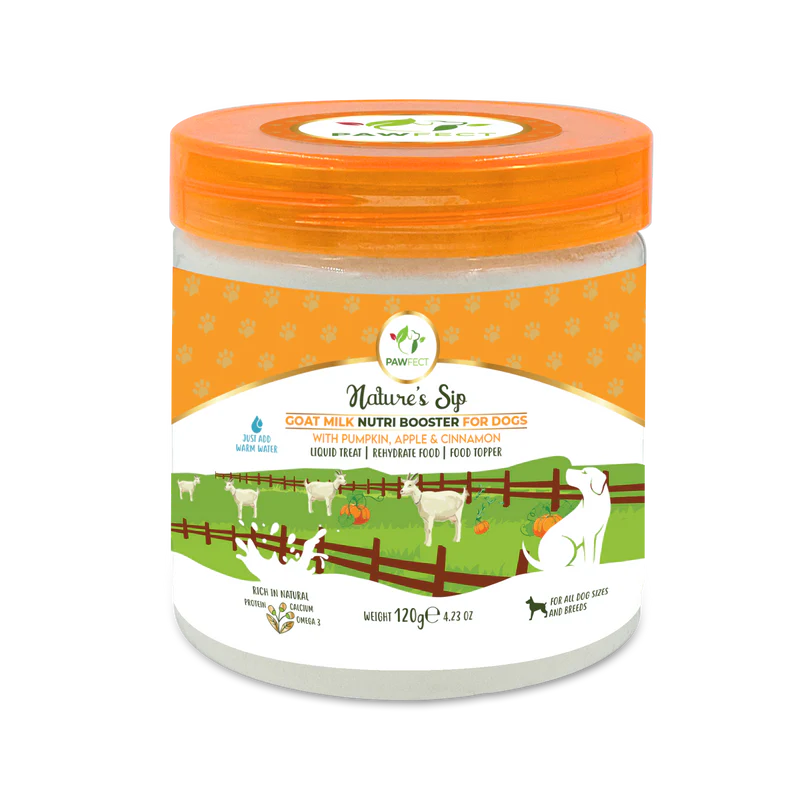 Pawfect Nature's Sip 100% Goats Milk With Pumpkin, Pumpkin Seeds, Apple & Cinnamon 120g