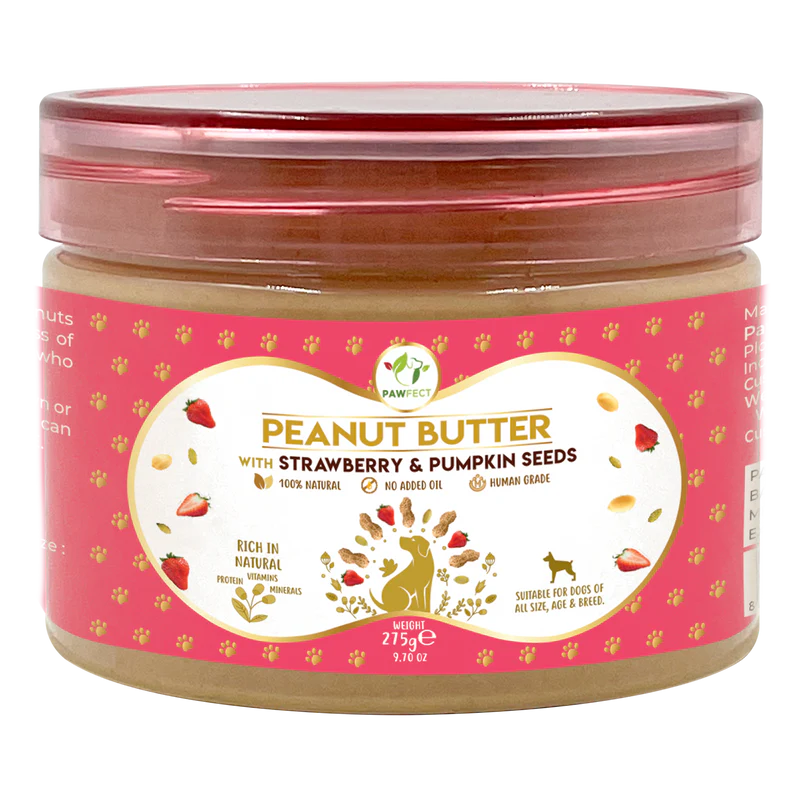 Pawfect Peanut Butter, Strawberry & Pumpkin Seeds 275g