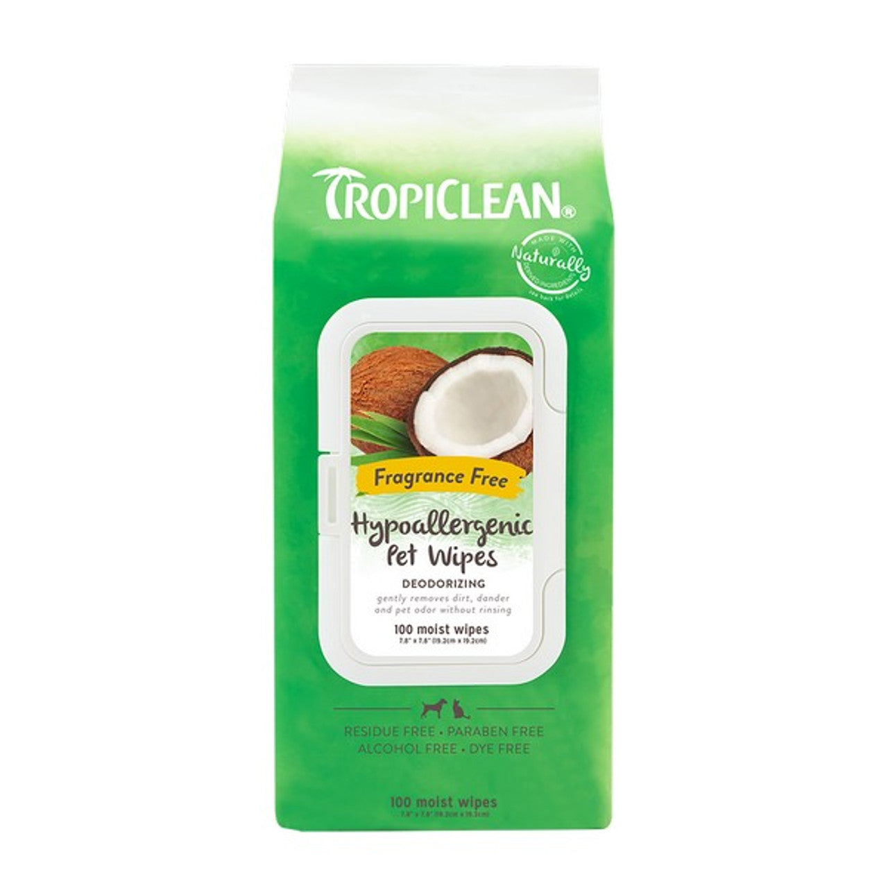 Tropiclean 100 Hypoallergenic Wipes