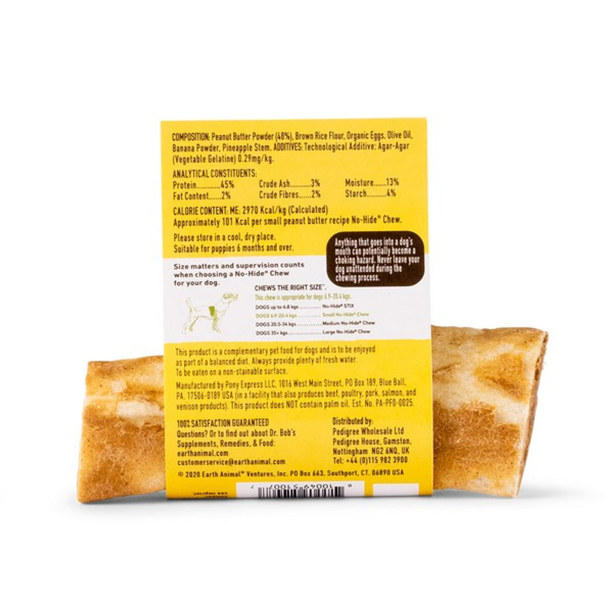 Earth Animal No Hide Peanut Butter One Small Chew 34g