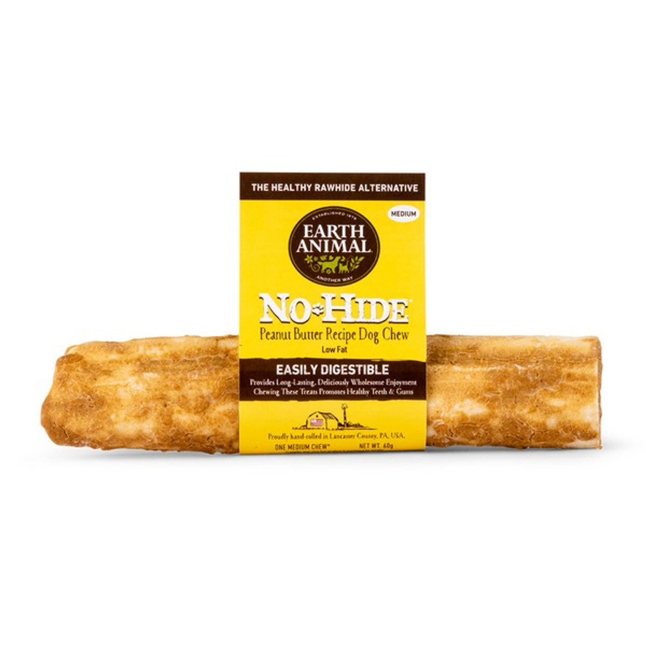 Earth Animal No Hide Peanut Butter One Medium Chew 60g
