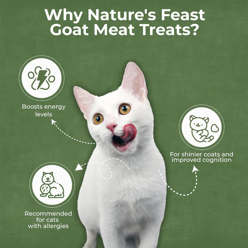 Pawfect Nature's Feast Freeze Dried Cat Treats Goat Meat 50g