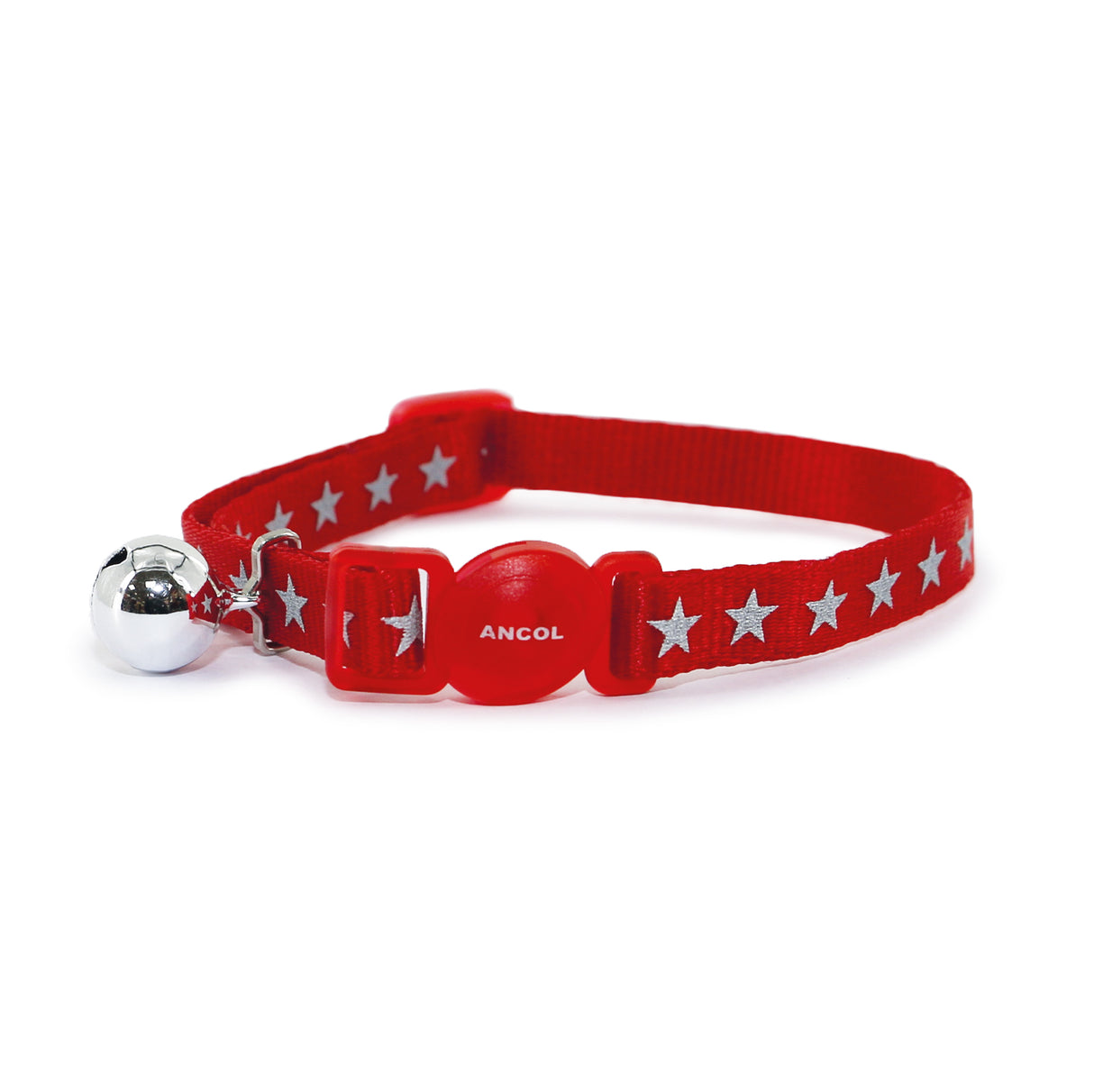 Ancol Reflective Star Red Cat Collar