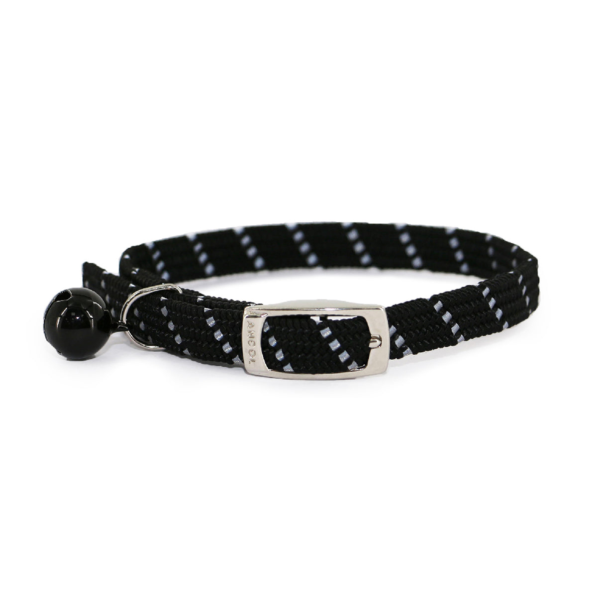 Ancol Softweave Reflective Elastic Cat Collar Black