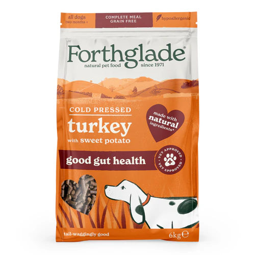 Forthglade Turkey Natural Dry Cold Pressed Grain Free Dog Food 6kg