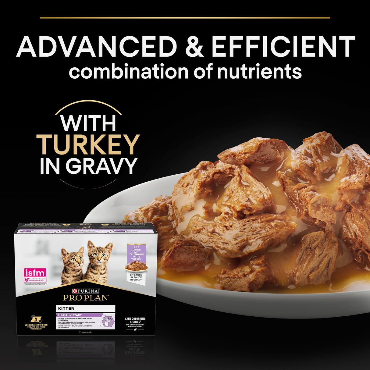 Pro Plan Cat - Kitten Healthy Start Turkey in Gravy 10x85g