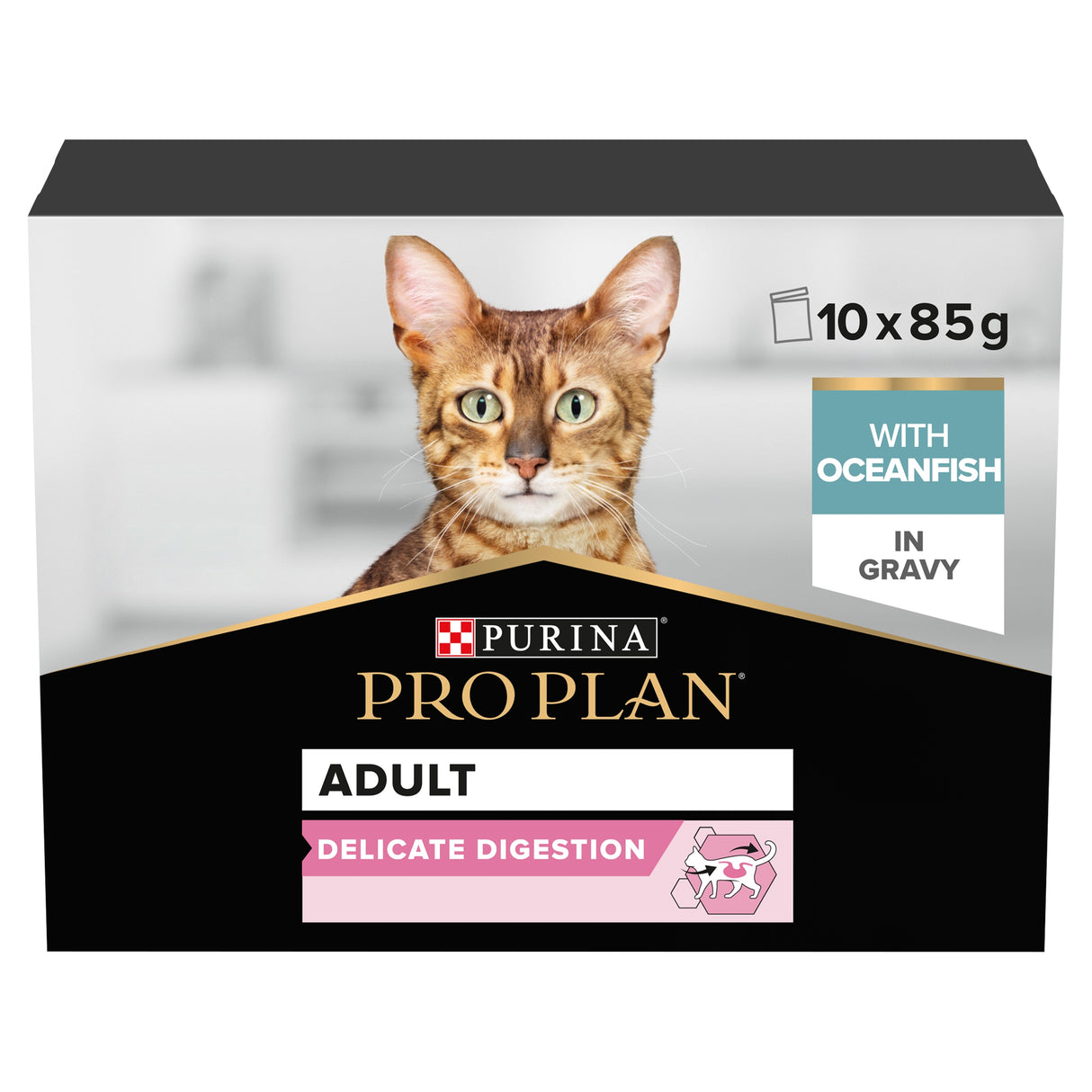 Pro Plan Cat - Adult Delicate Digestion Ocean Fish In Gravy 10x85g