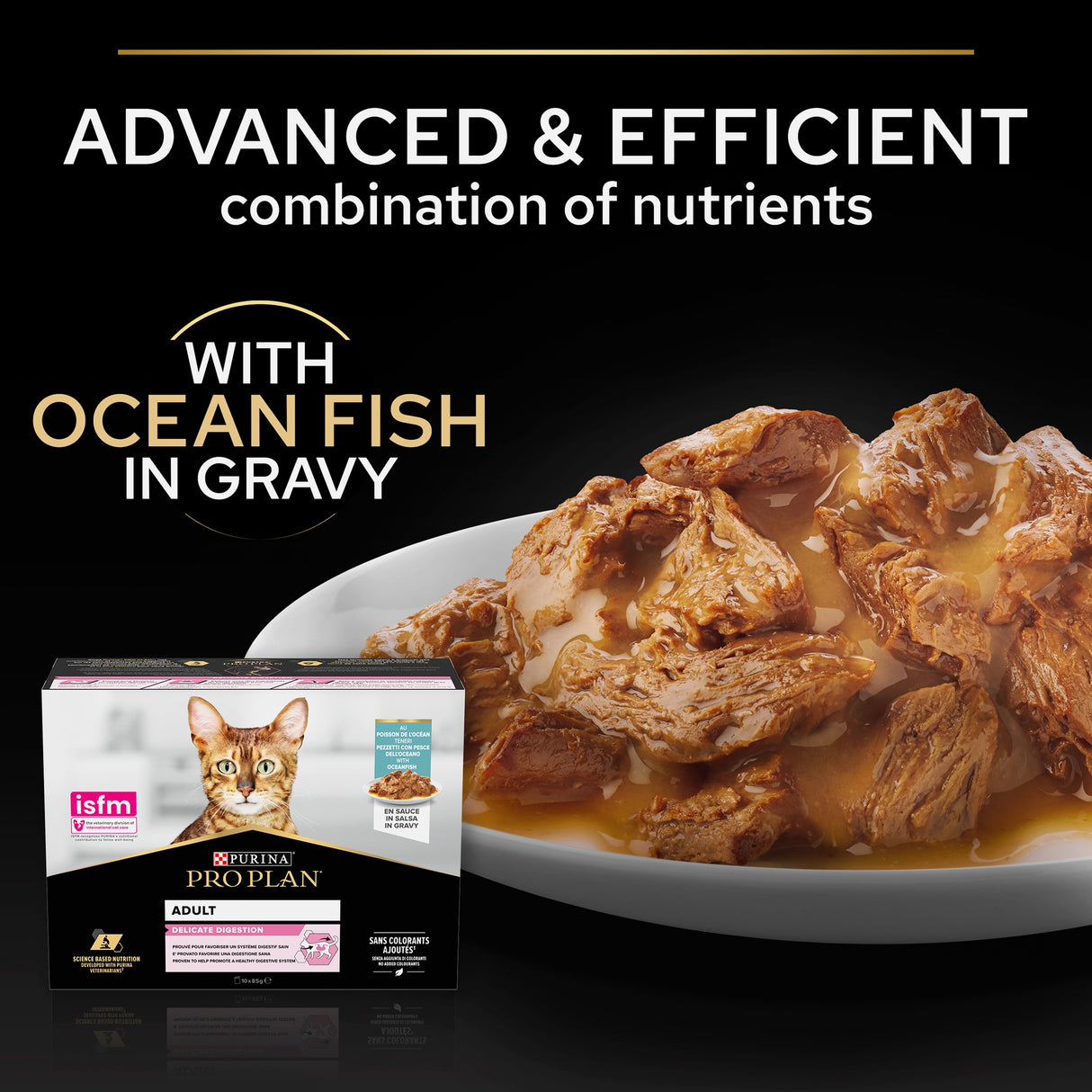 Pro Plan Cat - Adult Delicate Digestion Ocean Fish In Gravy 10x85g