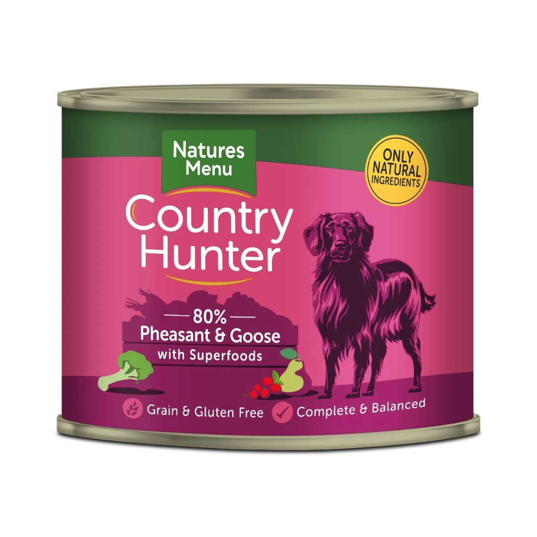 Natures Menu Dog - Country Hunter Cans Pheasant & Goose with Superfoods 6x600g