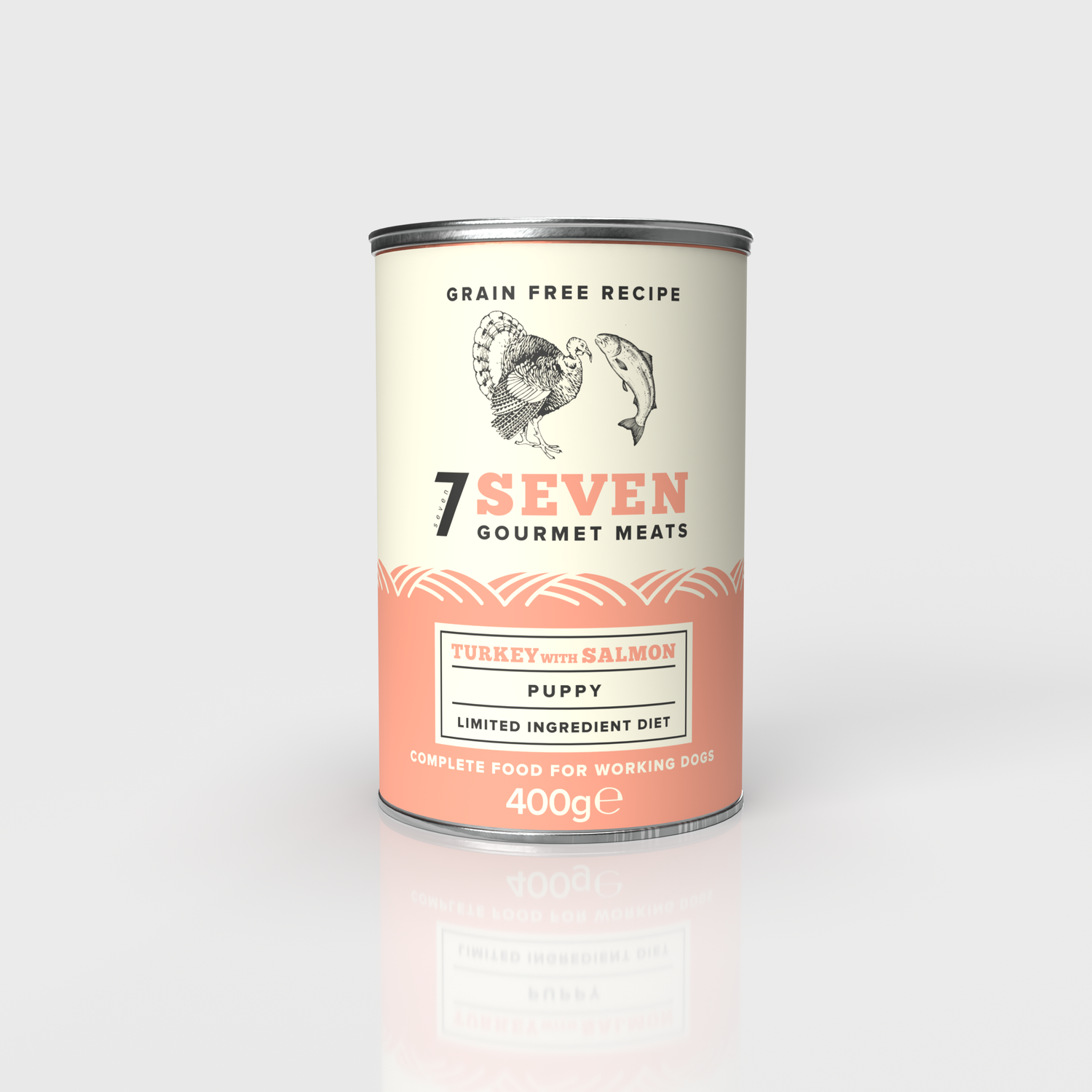 Seven Dog - Puppy Turkey & Salmon Grain Free Tins 6x400g