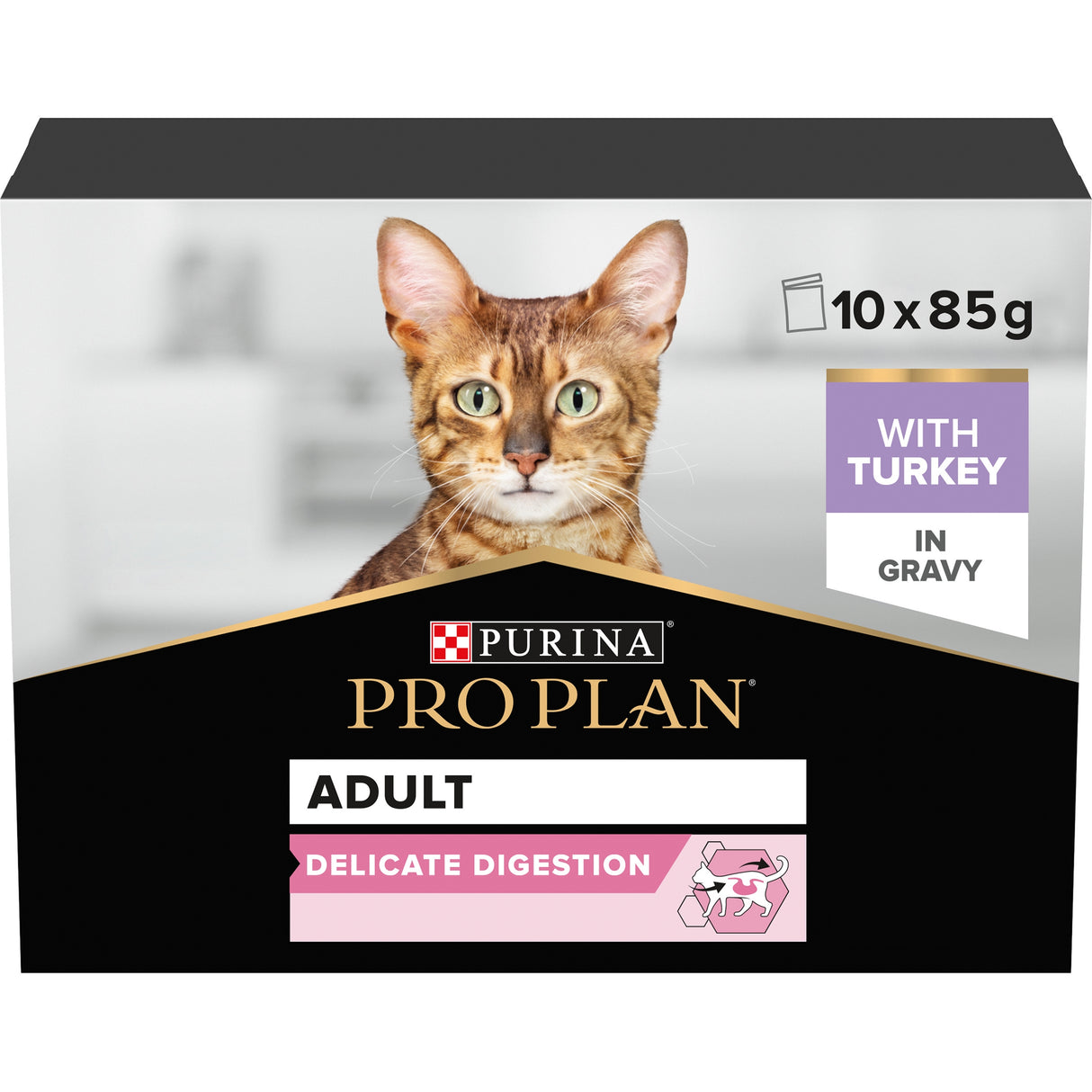 Pro Plan Cat - Adult Delicate Digestion Turkey In Gravy 10x85g