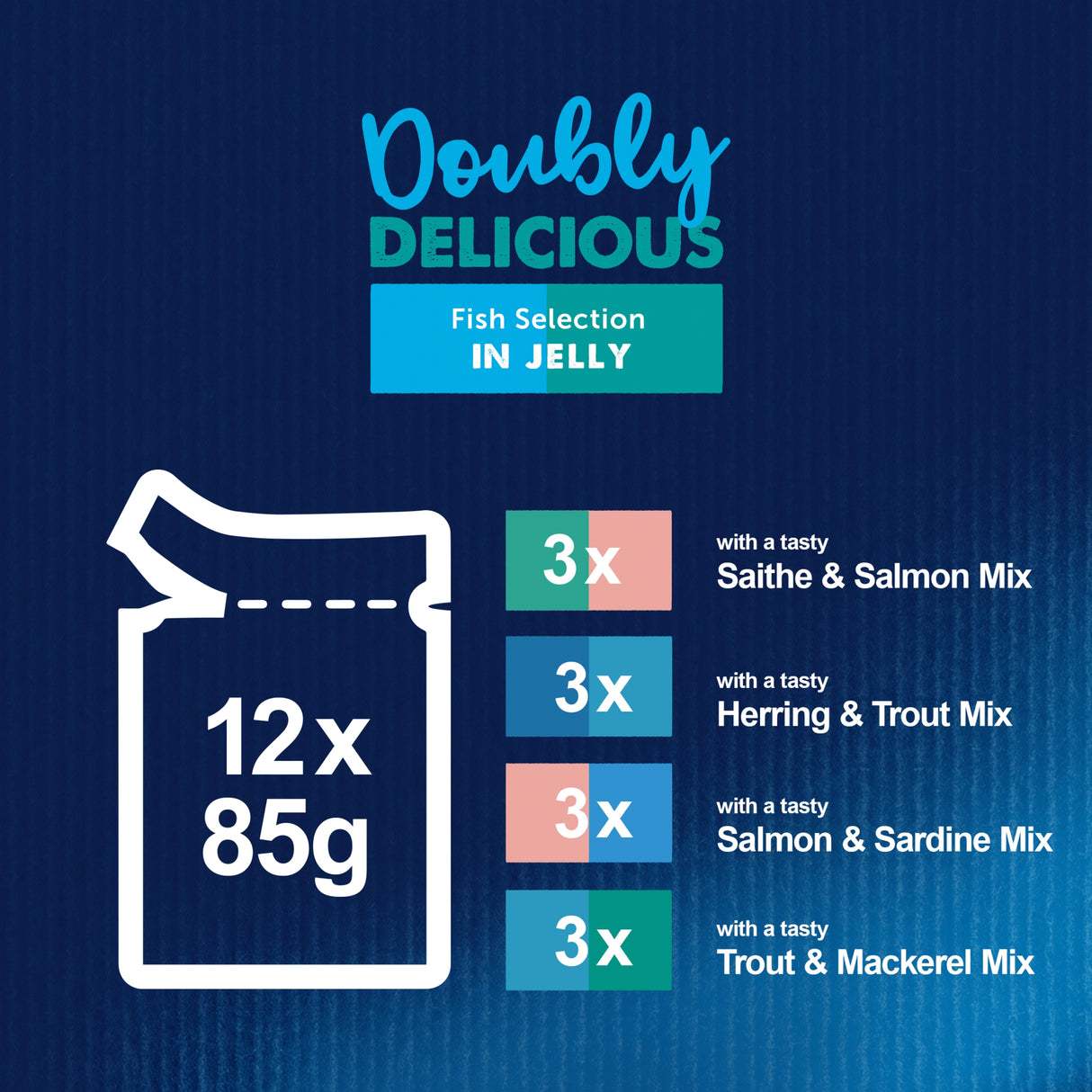 Felix Doubly Delicious Fish Selection in Jelly 12x85g