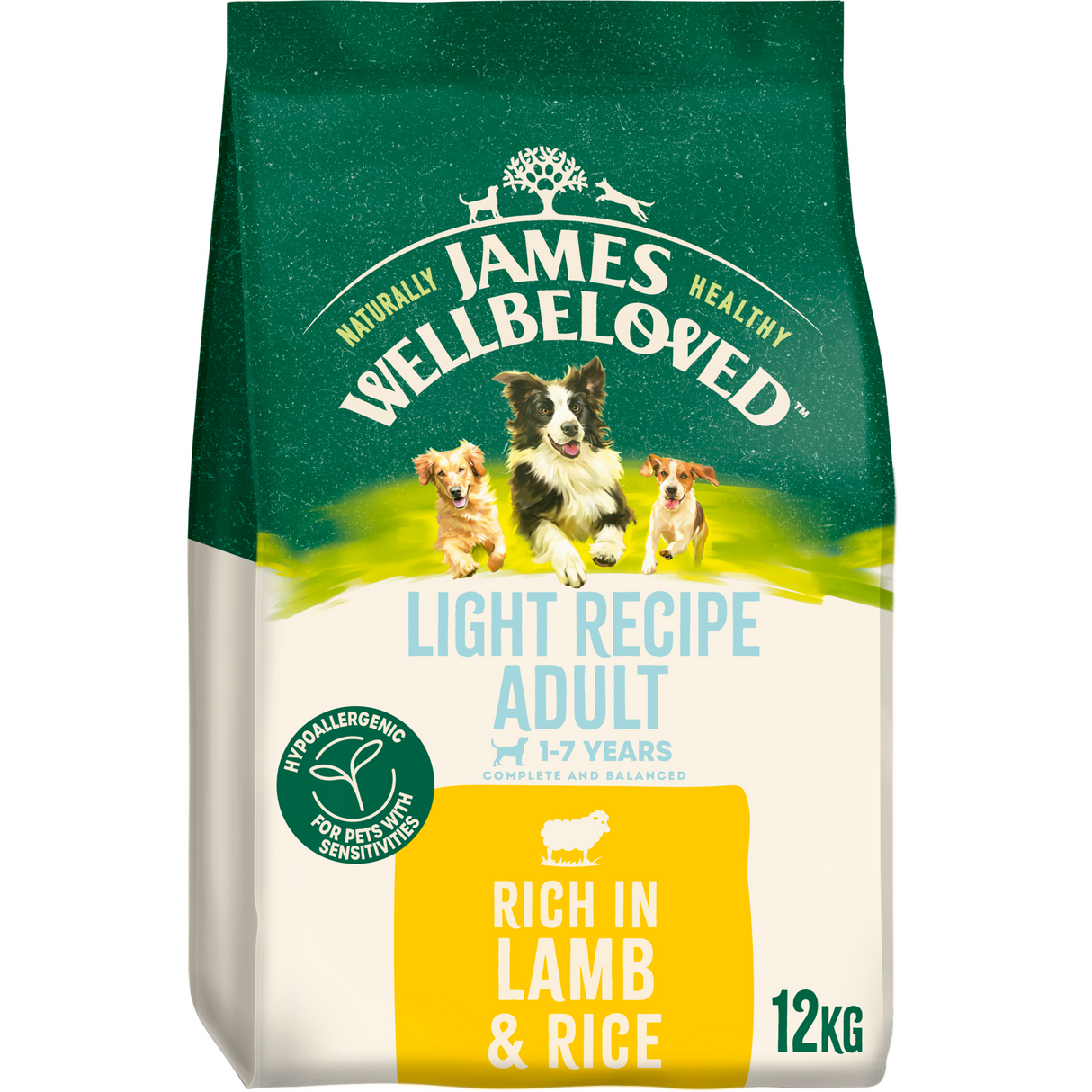 James Wellbeloved Dog - Adult Light Lamb & Rice 12kg