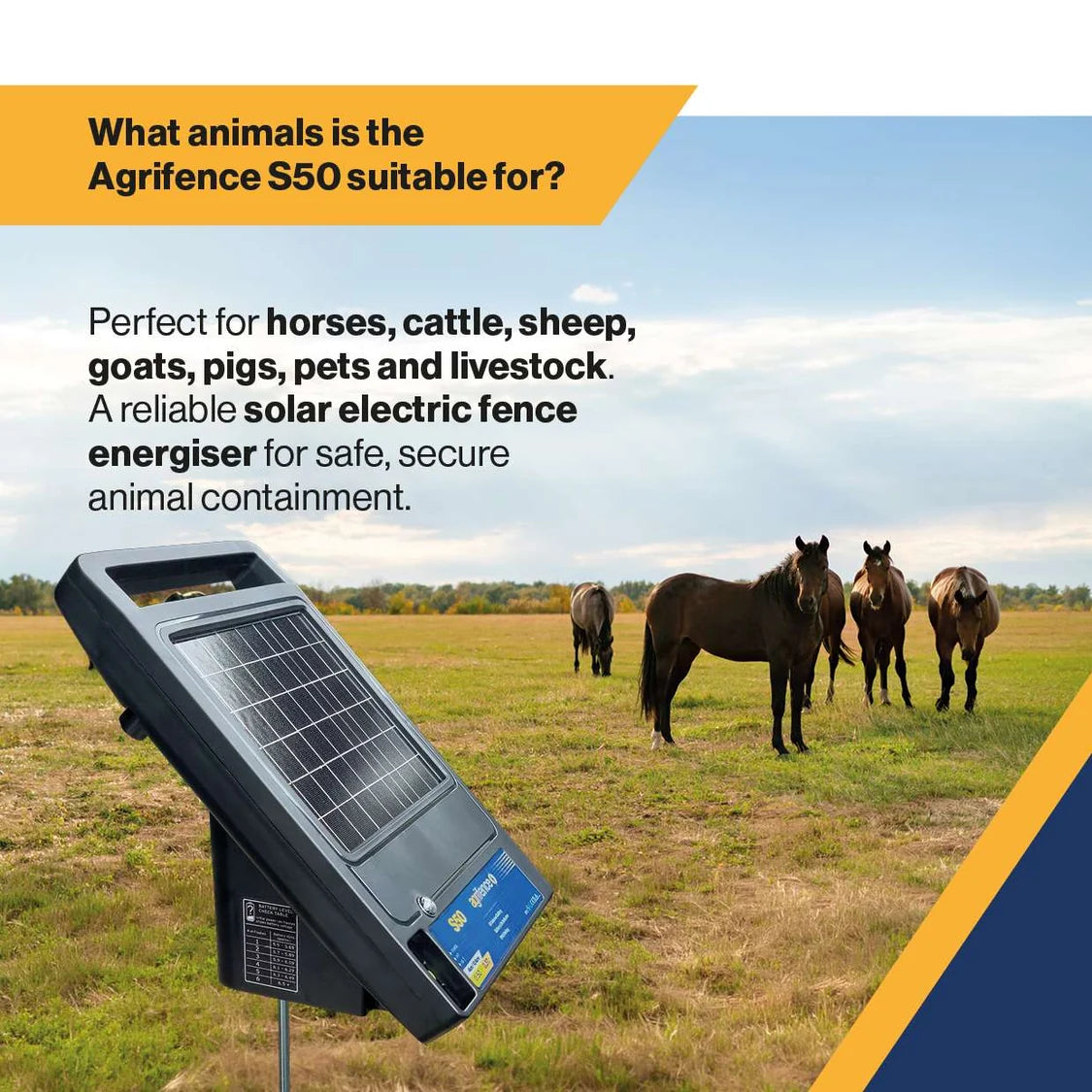 Agrifence S50 Solar Powered Energiser 0.5J