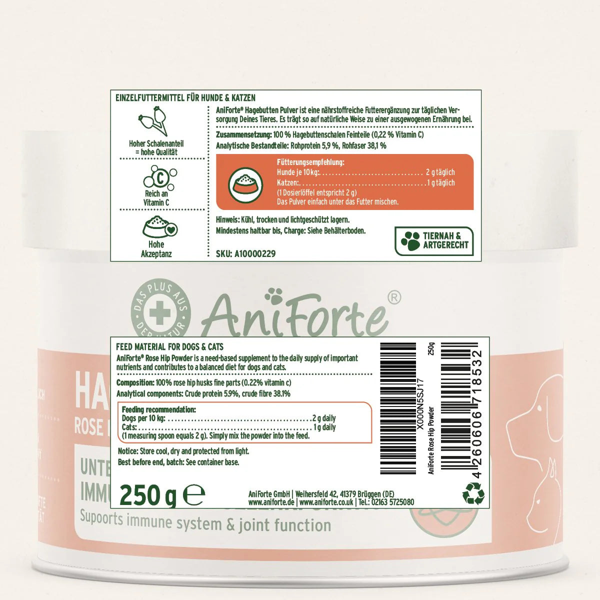 Aniforte Rose Hip Powder 250g