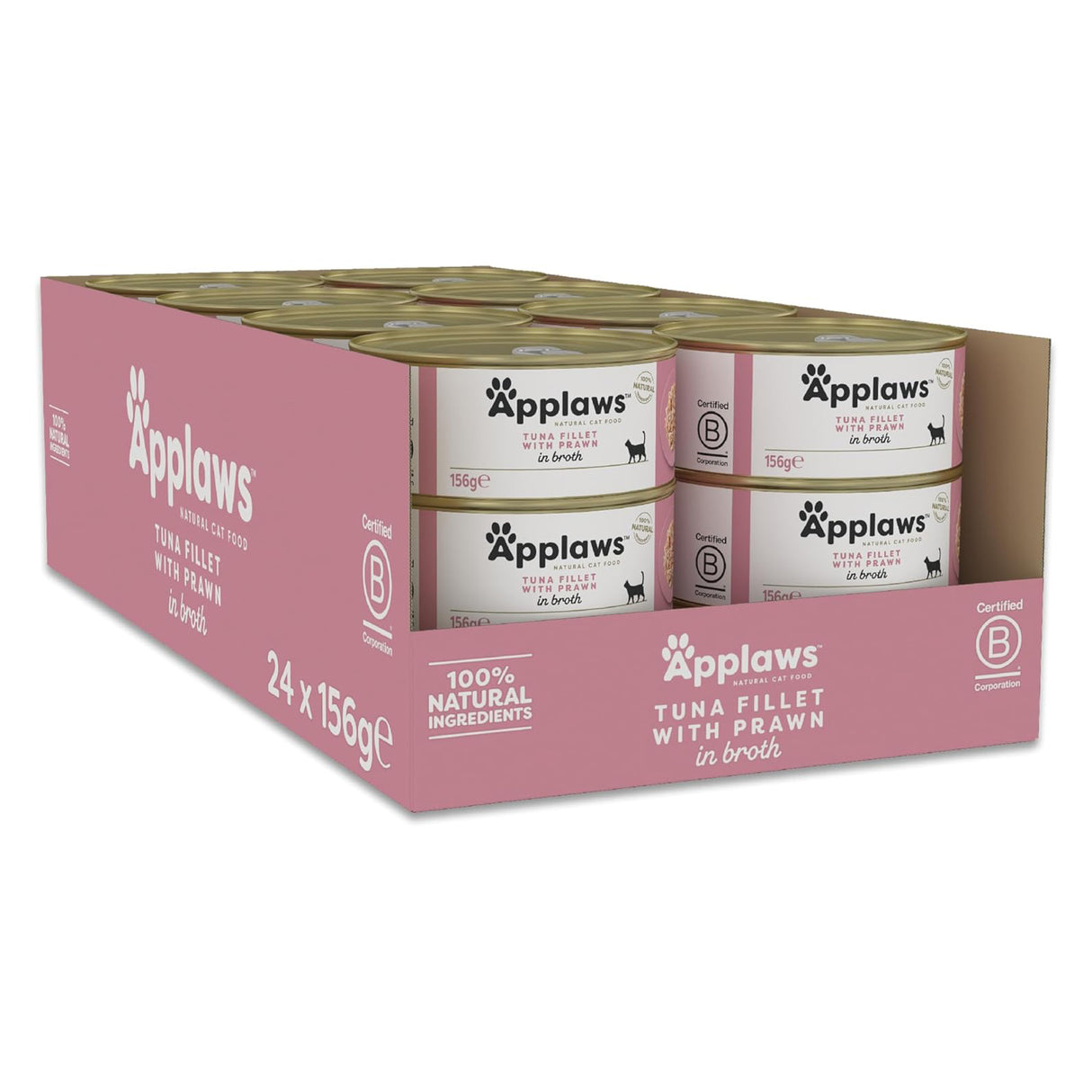 Applaws Cat - Broth Tin Tuna With Prawn 24x156g