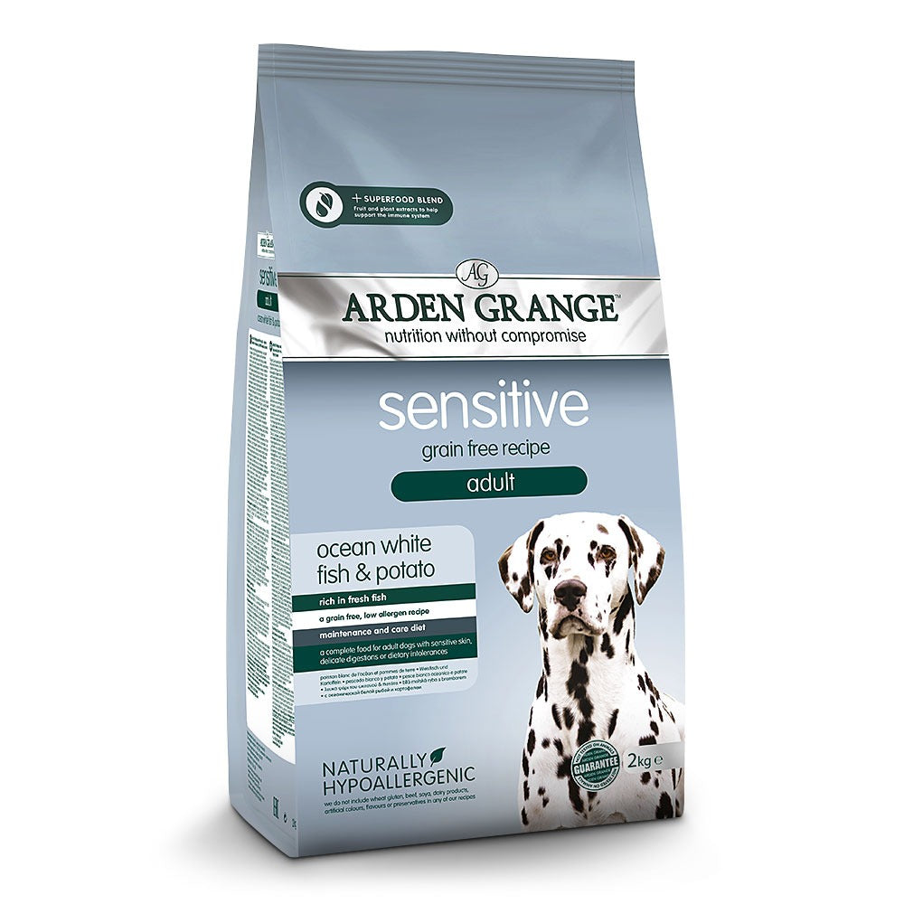 Arden Grange Dog - Adult Sensitive Grain Free White Fish & Potato 2kg