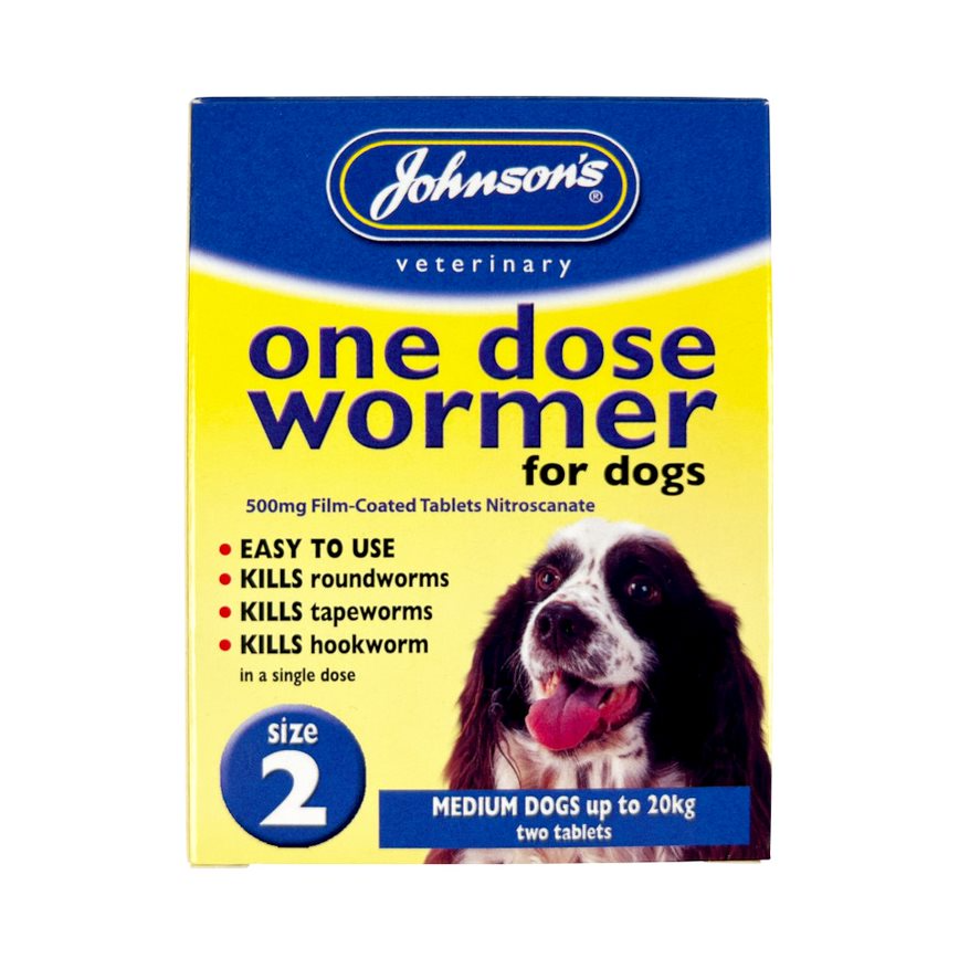 Johnsons One Dose Easy Wormer Size 2 (2 Tablets)