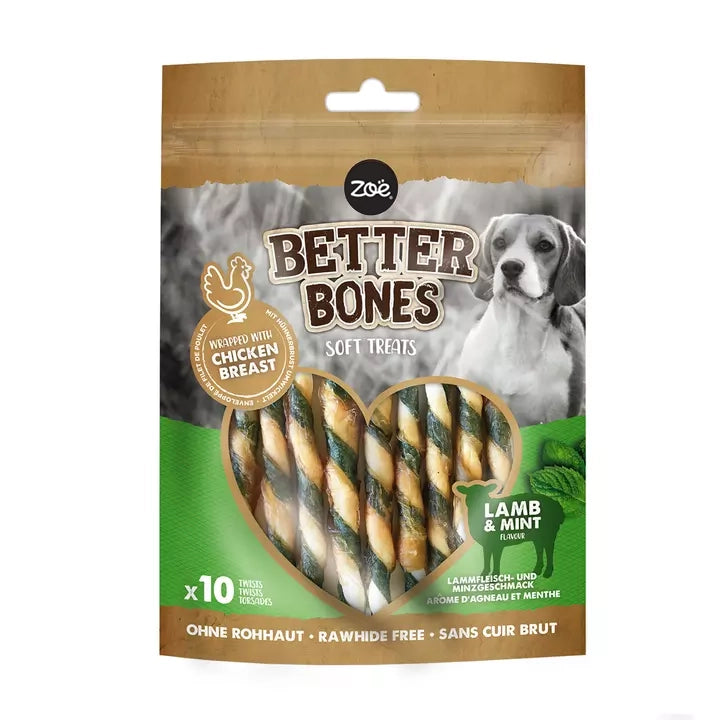 Zoe Better Bones Lamb & Mint Wrapped Twists 10pk