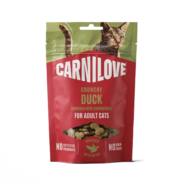 Carnilove Cat - Crunchy Duck with Raspberries Treats 50g