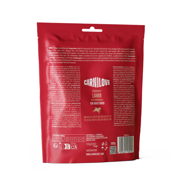 Carnilove Lamb With Cranberries Crunchy Dog Treats 200g