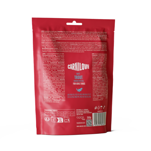 Carnilove Trout Enriched With Dill Soft Dog Treats 200g