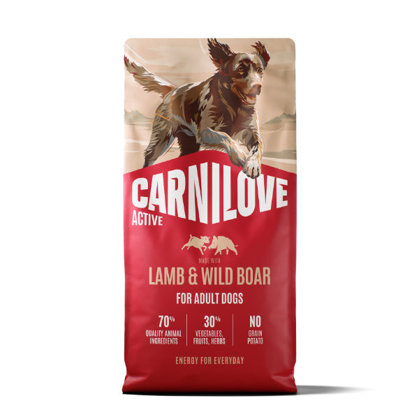 CarniloveDog - Active Lamb & Wild Boar Adult 12kg