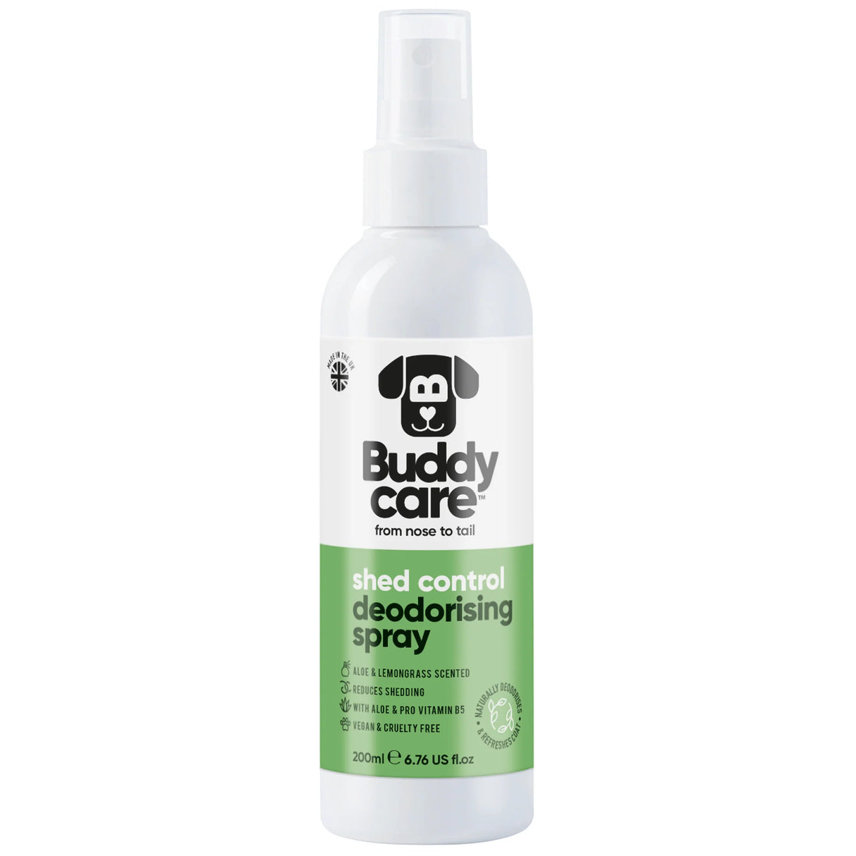 Buddy Care Shed Control Deodorising Spray Aloe & Lemongrass 200ml