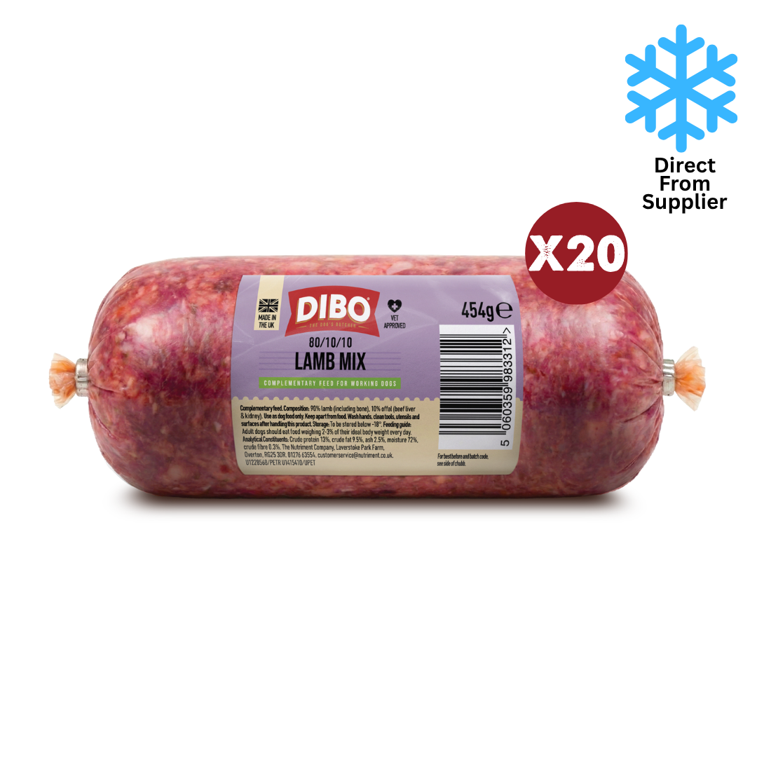 DIBO 80/10/10 Lamb Mix Chubb 20x454g