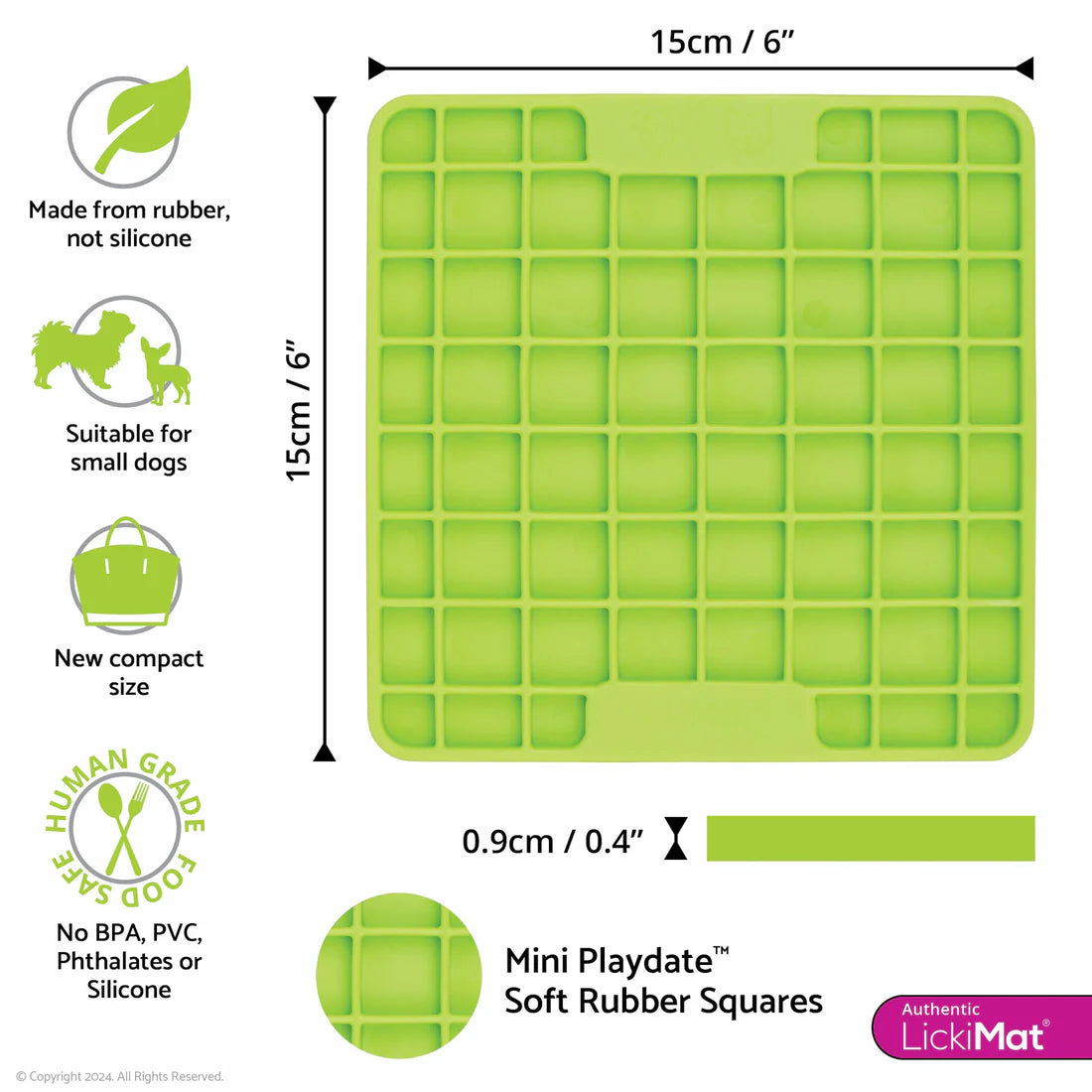 LickiMat Mini Playdate Green