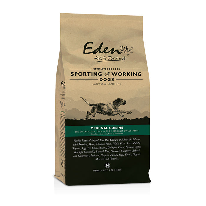 Eden Dog - 80/20 Original Cuisine Working & Sporting Dog Medium Kibble 15kg