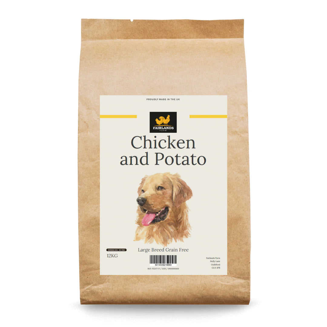 Fairlands Farm Working Dog Grain Free Large Breed Chicken & Potato 12kg