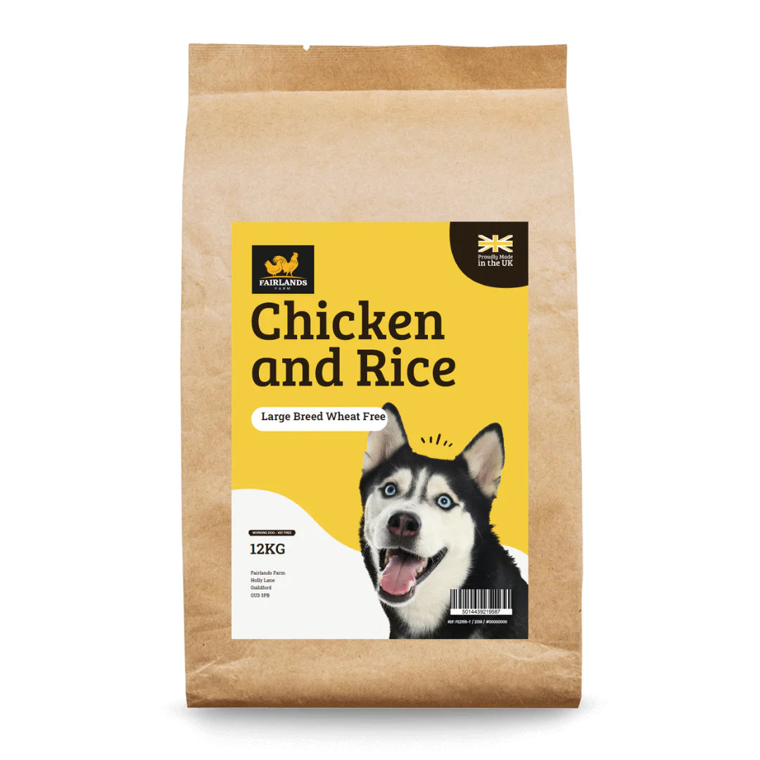 Fairlands Farm Working Dog Wheat Free Large Breed Chicken & Rice 12kg
