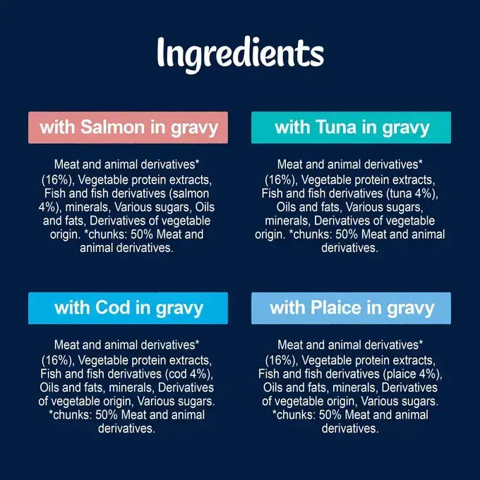 Felix Tasty Shreds Fish Selection in Gravy Wet Cat Food 12x80g