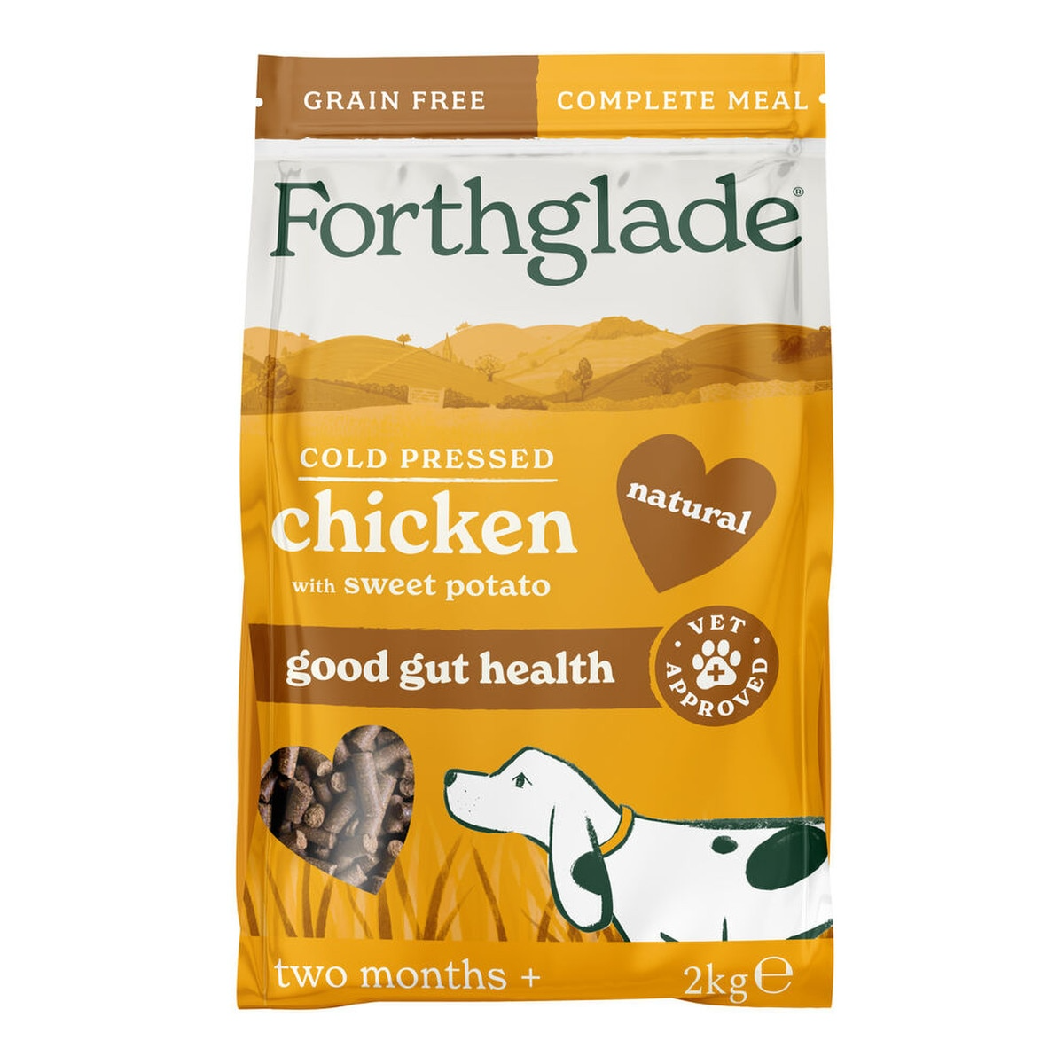 Forthglade Chicken Cold Pressed Natural Grain Free Dry Dog Food 2kg