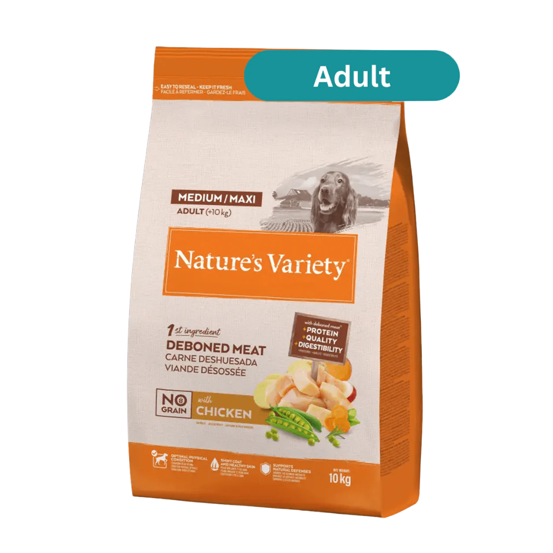 Natures Variety Dog - No Grain Adult Medium/Maxi Chicken 10kg