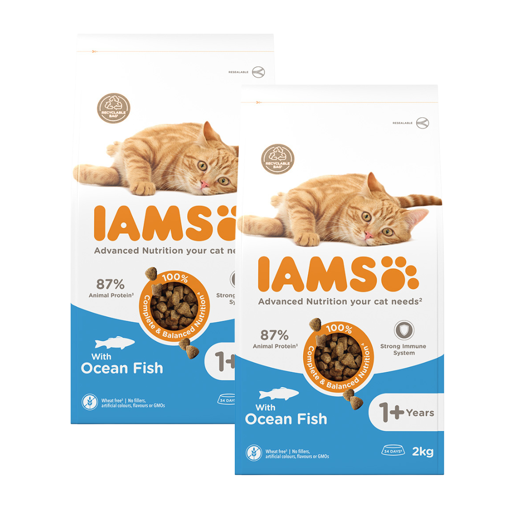 Iams Adult Cat with Ocean Fish 2x2kg